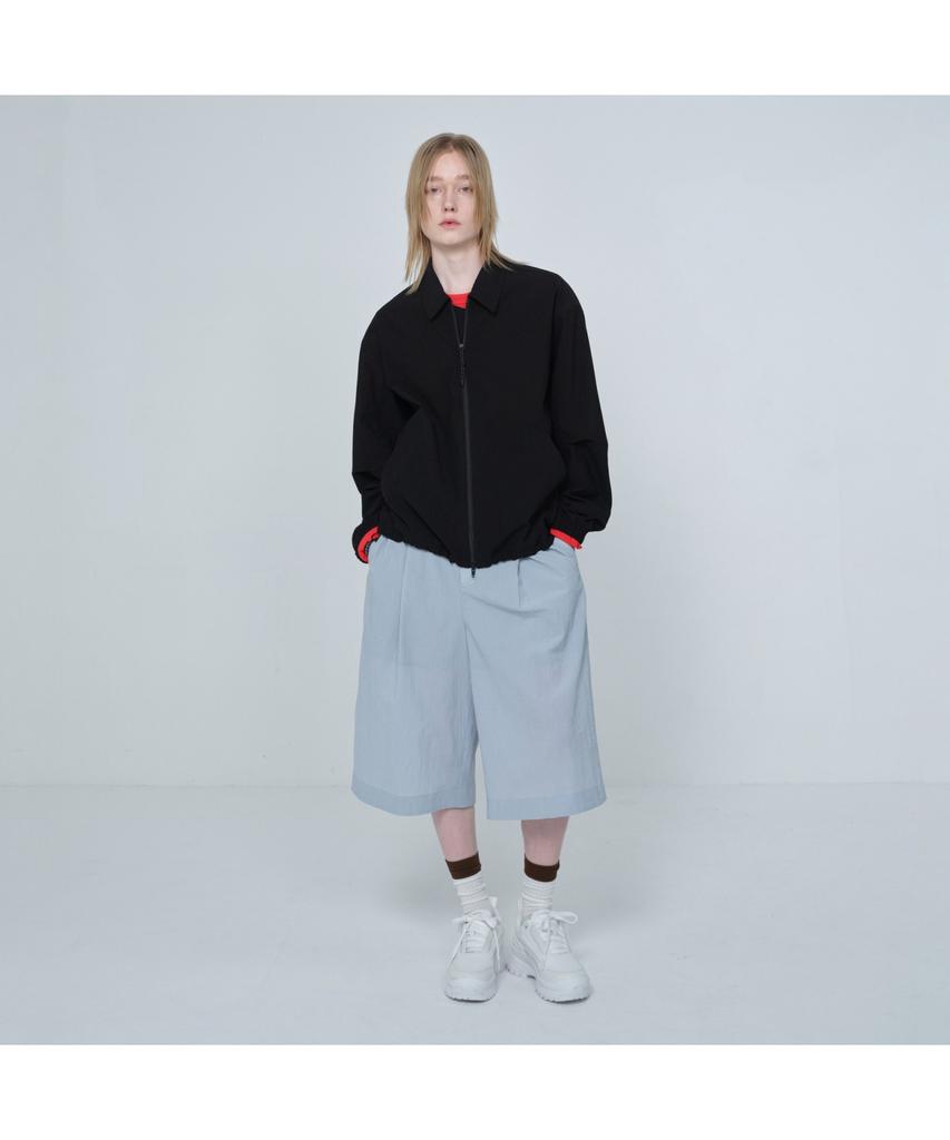 Customellow [Online Only] Black Crinkled Coach Jacket Cquam26212Bkx