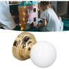 VBESTLIFE Miniature Ceiling Lamp, 1:12 Scale Round Battery Powered Switch Metal Base Luxury Dollhouse Lamp Props, Gold, Classic/Elegant/Luxurious