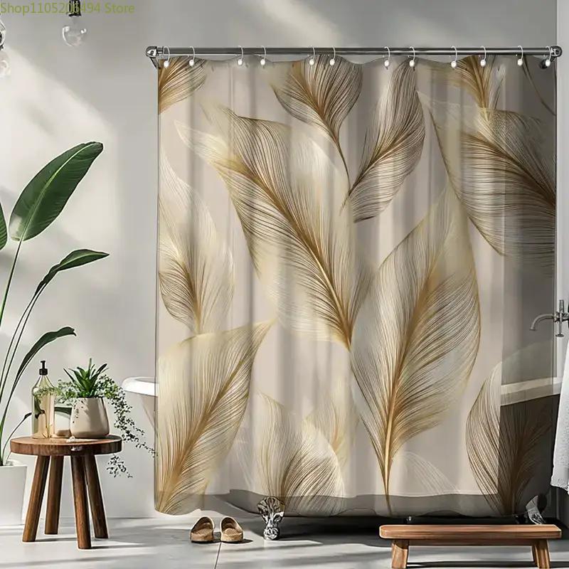 1pc Bathroom Shower Curtain, DIY Home Decoration, Anniversary Shower Curtain, Includes 12 Hooks, 70.87*70.87inch Bathroom Curt
