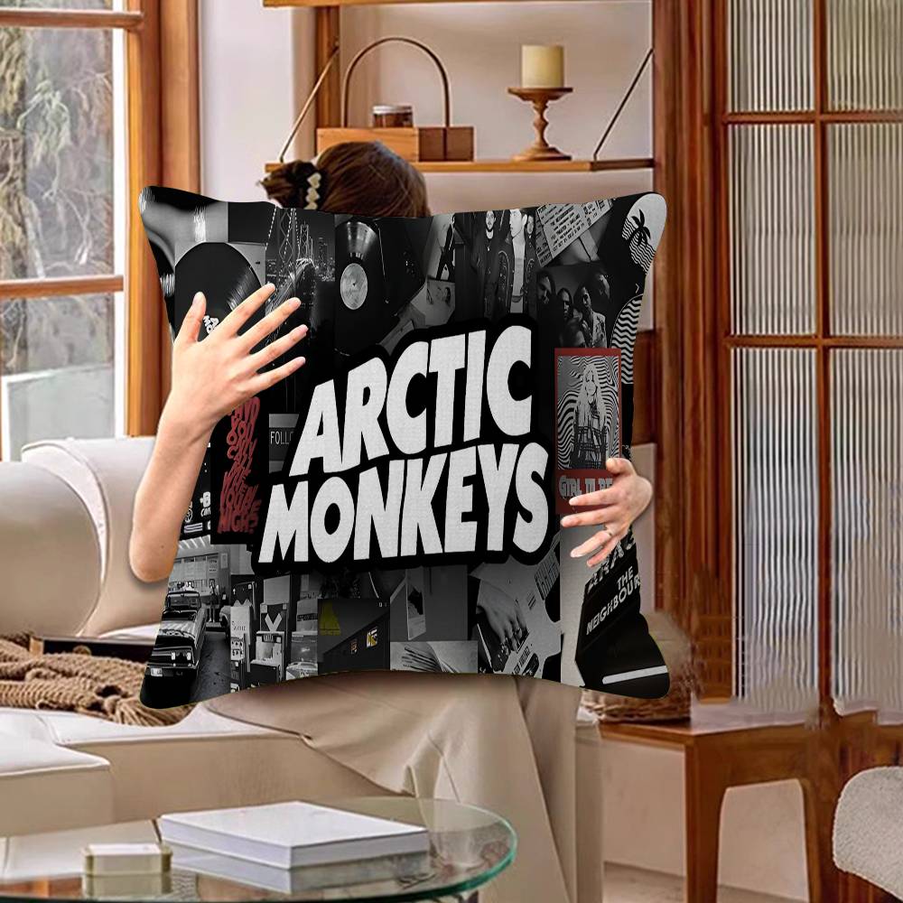 A-Arctic M-Monkeys Rock Band Music Cushion Cover Car Throw Pillow Case For Sofa Car Christmas Gift 40X40Cm 45X45Cm