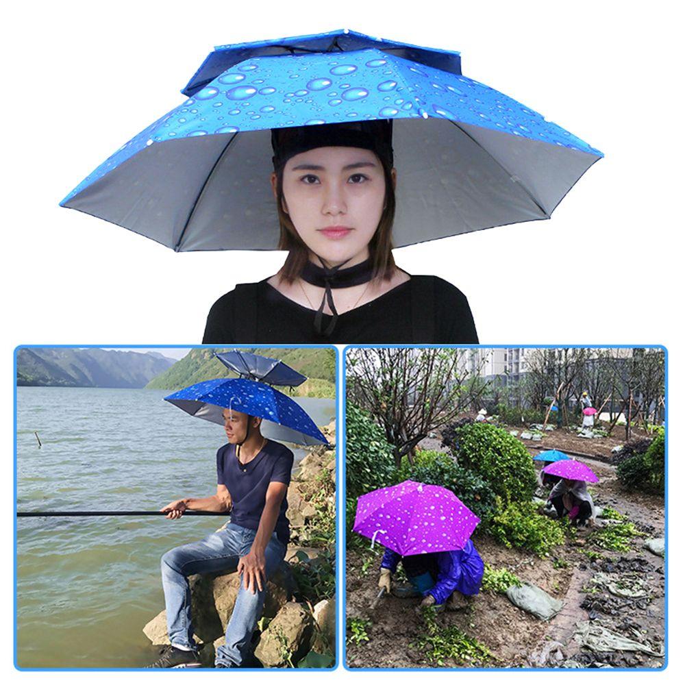 Sunscreen Head Hats Double-Layer Headwear Umbrella Caps Fishing Cap Fishing Sunshade Umbrella Hat