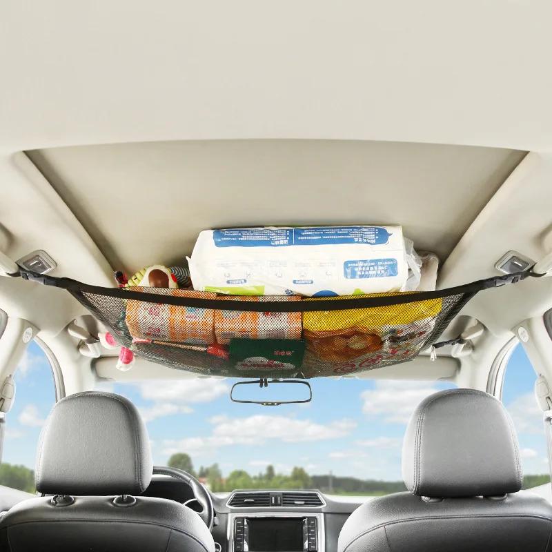 Auto Dachaufbewahrung Organizer Automobil Deckenfrachtnetz Tasche Netz Auto Camping Zubehör Hängende Aufbewahrungstasche Dachzelt