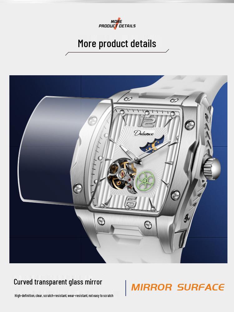 Durenwei Herren Automatikuhr Wasserdicht mit Großzifferblatt-Design