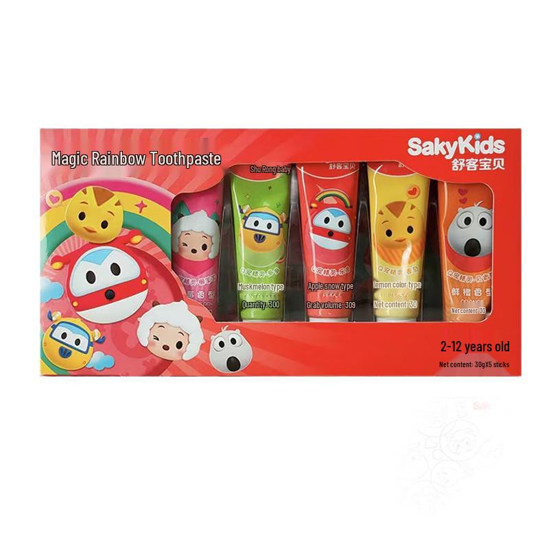 

Набор из 5 тюбиков детской волшебной радужной зубной пасты Shuke Baby Magic Rainbow