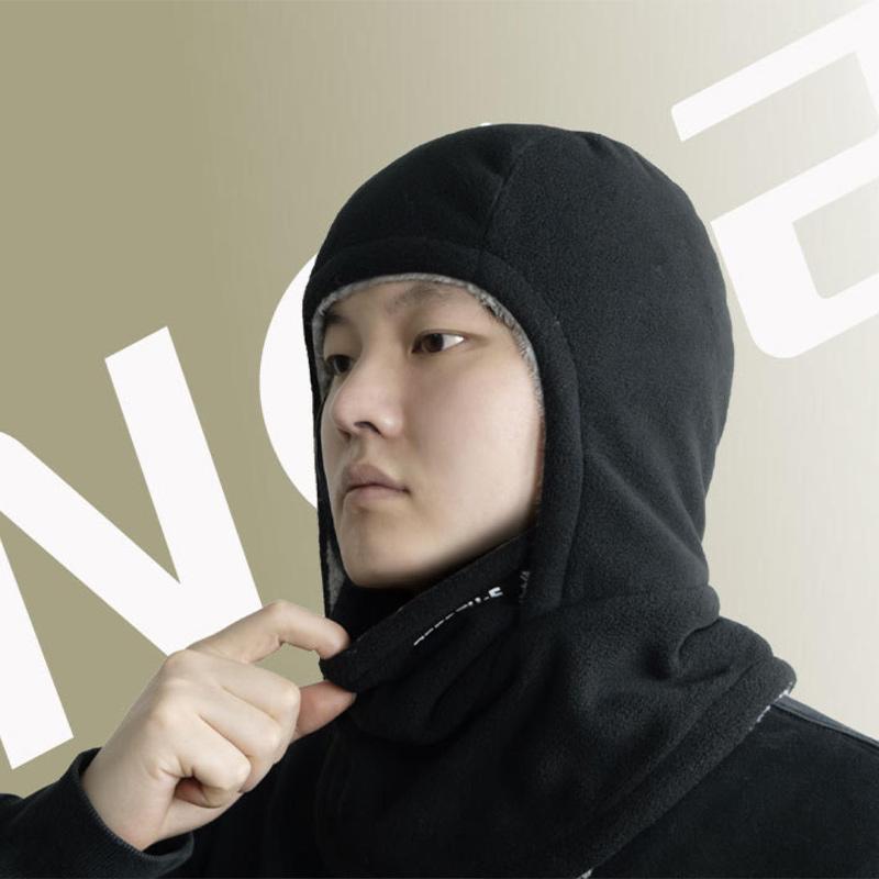Winter Windproof Balaclava Hat Men Neck Warmer Ear Protection Thickened Polyester Fiber Outdoor Headwear Cycling Face Mask