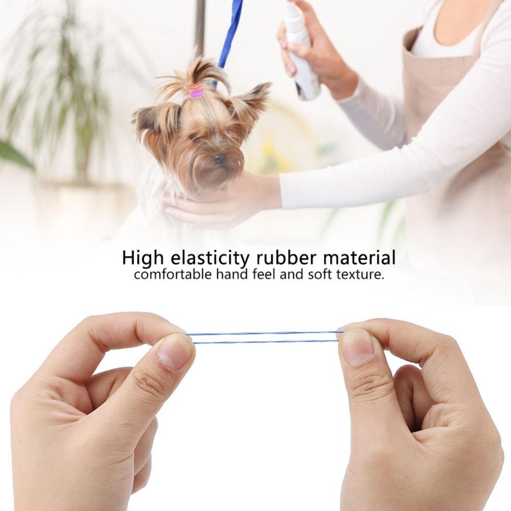 No Hurt High Elastic Pet Hair Bands Anti-Oxidant Colorful Cat Grooming Elastics Soft Thin Dog Braiding Ties Long Haired Pets