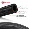 1m 10 AN Black Nylon Braided Oil/Gas Hose Kit with Detachable Fittings