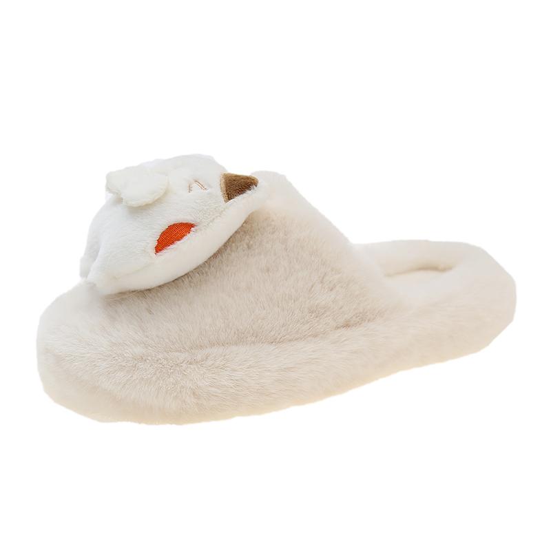 Fashion 2025 NEW Slippers Women's Thick Bottom Cotton Slippers Fashionable All-Weather Fur Slippers Autumn Winter Wear