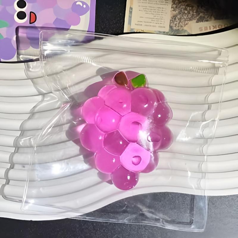 Squishy Fruit Grapes Fidget Toy Squeeze Stress Relief Hand Toy Anti-Anxiety Fruit Stretchy Slow Rising Toy Creative Sensory Toy