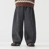Boys' Fleece-Lined Corduroy Wide-Leg Casual Pants