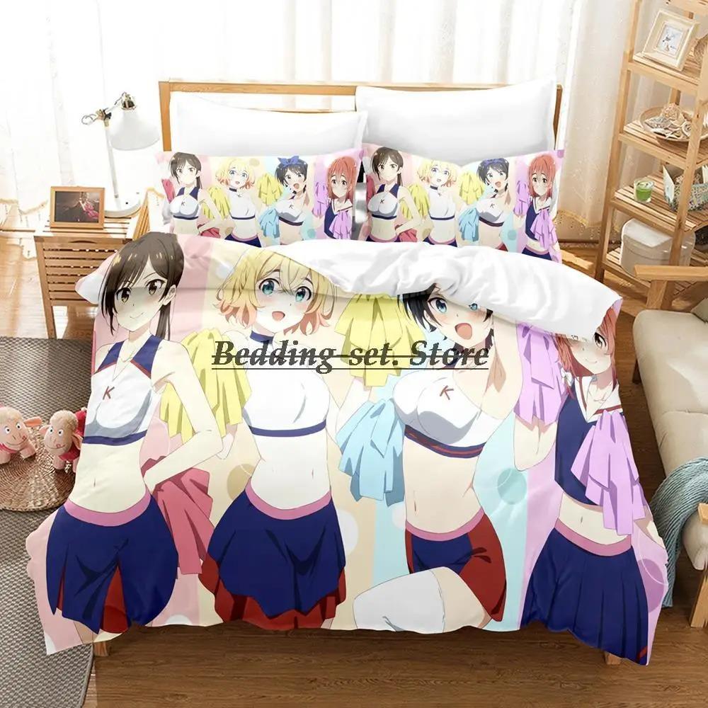 Comfortable Anime Print Bedding Set With Duvet Cover And Pillowcases Single Twin Full Queen King Sizes For All Ages