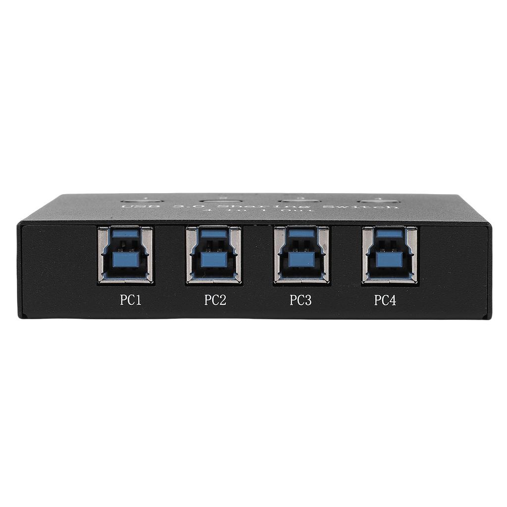 USB 3.0 Printer Sharing Switch Plug and Play 4 In 1 Out Manual Printer Switcher for Computer