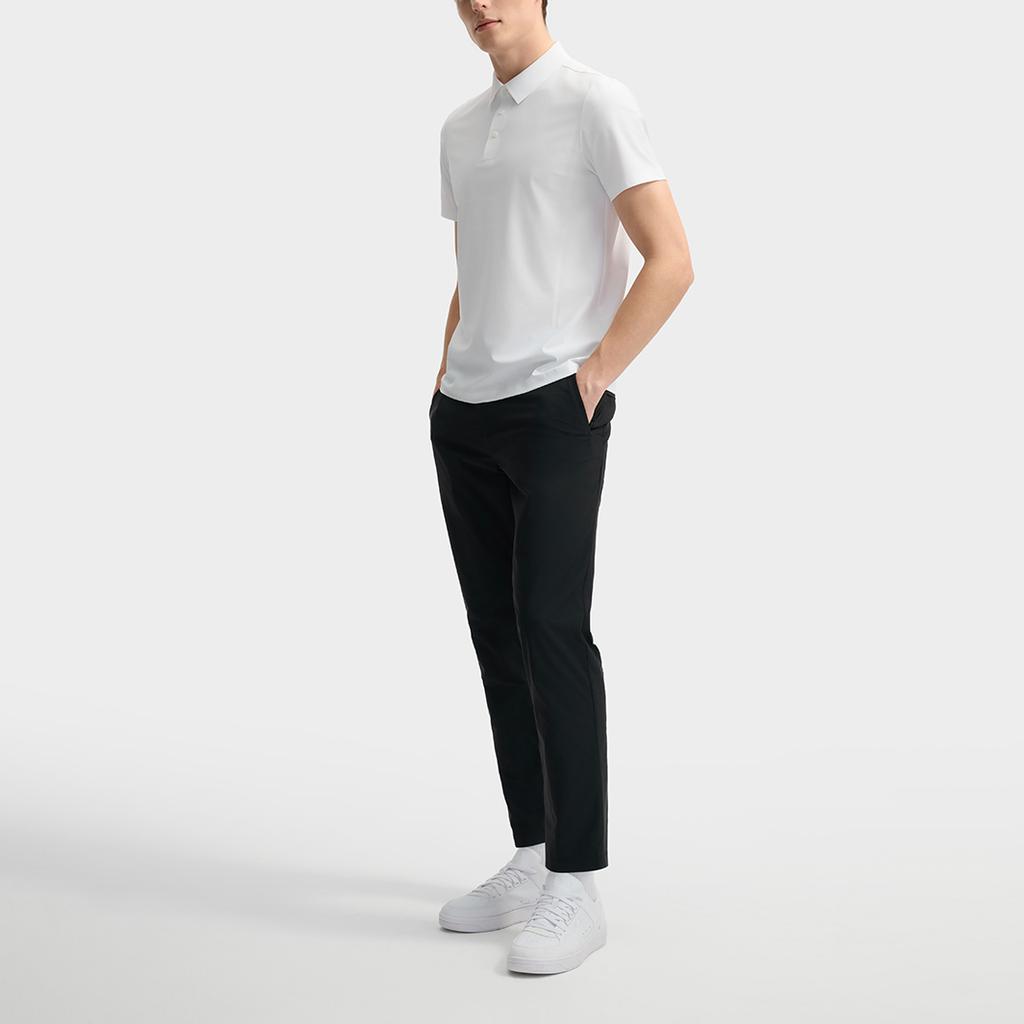 Fila Blue Series High-End Business Minimalist Fashion Pullover Short Sleeve Polo Shirt Men Tops White F11M522109F-WT
