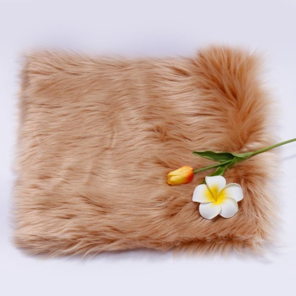 

Реквизит для фотосъемки, подставка для рук для нейл-арта, мягкая меховая подушка для маникюрной практики, коврик, фотофон Square-brown