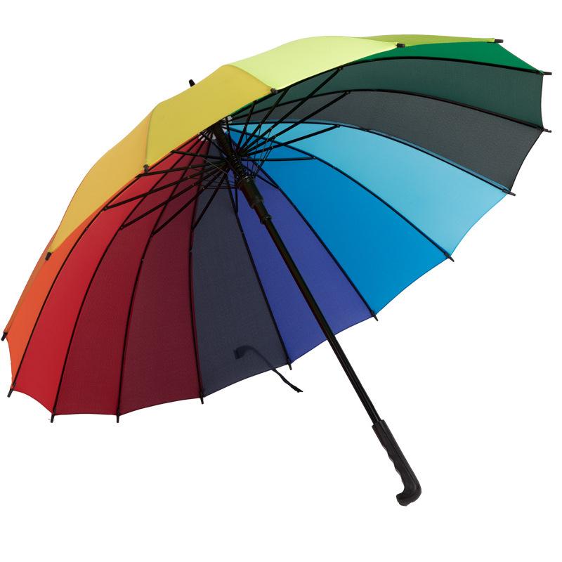 24-Rib Windproof Extra-Large Automatic Umbrella, Long Handle, for Men and Women, Customizable Logo