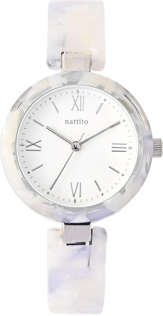 Fieldwork Acetate Bangle Watch with Tortoiseshell and Jelly Easy To Japanese Blue Women's Bracelet, Wear, Movement, YM132-2 BL,