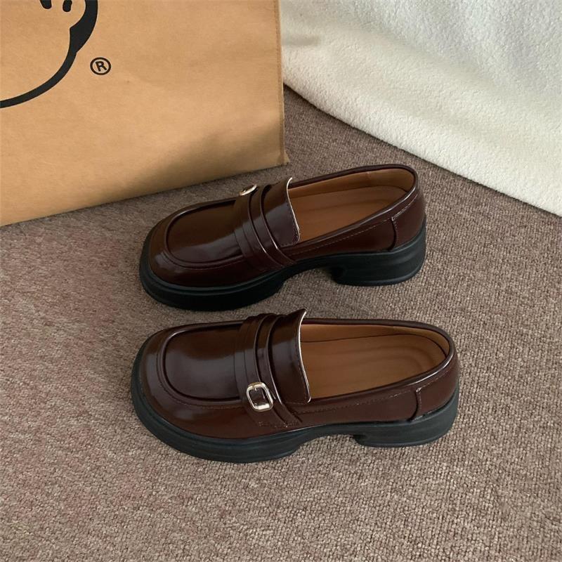 

Beautiful platform loafers British style 2025 spring new Mary Jane one-pedal small leather shoes jk uniform single shoes 40