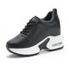 Fashion 10CM Wedge Heel Platform Dad Shoes Chunky Sneakers Air Mesh Breathable Women Sneakers Pumps Shoes Soft Leather Shoes