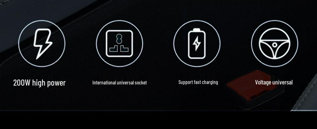 High-Power Car Inverter 12V/24V to 220V Universal Fast Charger