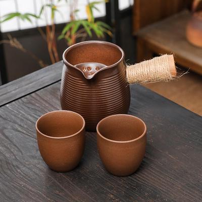500ml Ceramic Teapot Clay Tea Pot Blooming and Loose Leaf Kettle with Side Handle for Boiling