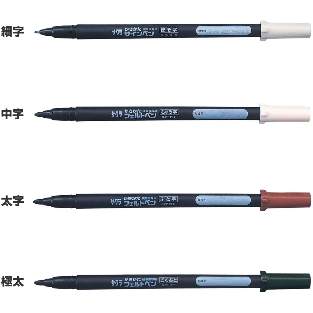 Sakura Craypas Writing Felt Set of and Extra Broad Tips Pens, 4 Fine, Medium, Broad,