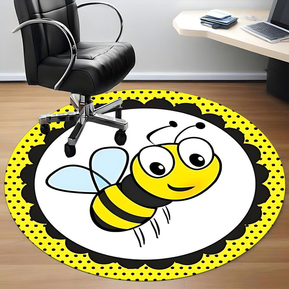 1 Stück Bienen-Druck Stuhlteppich für das Büro Maschinenwaschbarer Teppich für das Büro, Gutes Geschenk für Familie oder Freunde yy251225199