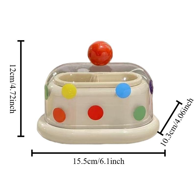 1 Pcs Creative Dopamine Toothpick Plastic Multi-Purpose Cotton Swab Dental Floss Living Room Desktop Home Storage Box
