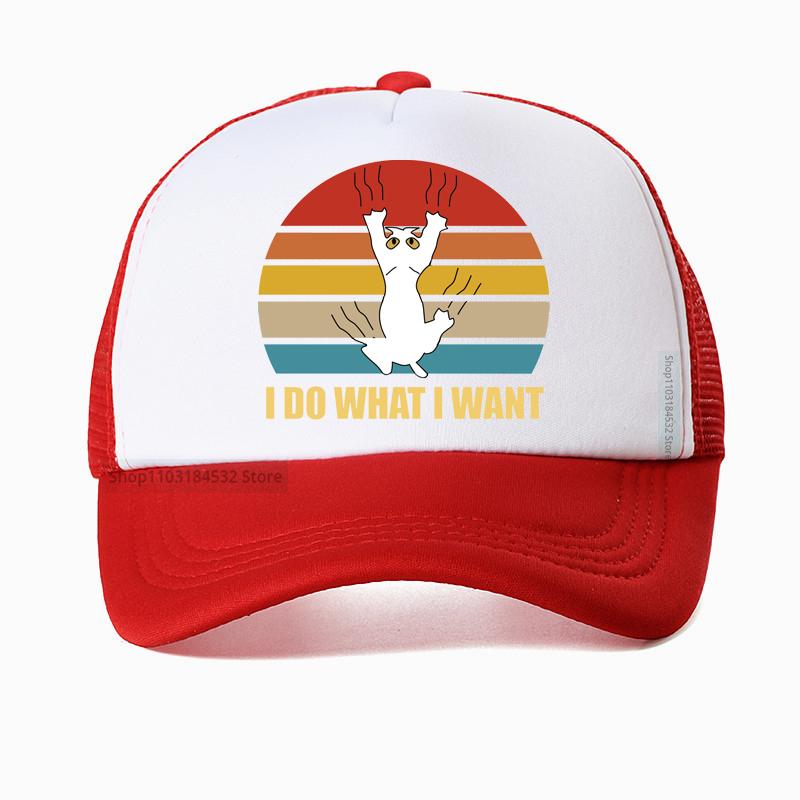 I Do What I Want Funny Standard Poodle Vintage Baseball Cap Men Women Casual Summer Visor Mesh Breathable Trucker Hat