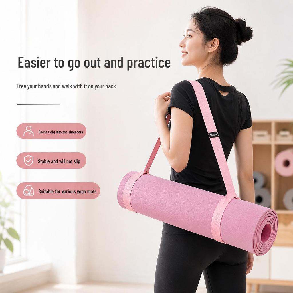 Adjustable, Customizable Yoga Mat Carrying Strap for Fitness and Storage