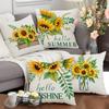 Sunflower Pillow Cover Summer Plant Flower Digital Print Living Room Sofa Cushion Cover Car Cushion Cover