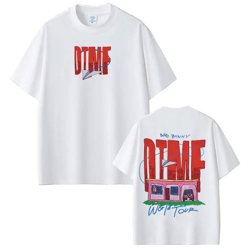 Singer Bad Bunny DTMF World Tour 2026 Print Tshirt Men Women Fashion Casual Short Sleeved Tshirts Oversized Comfort Tshirts
