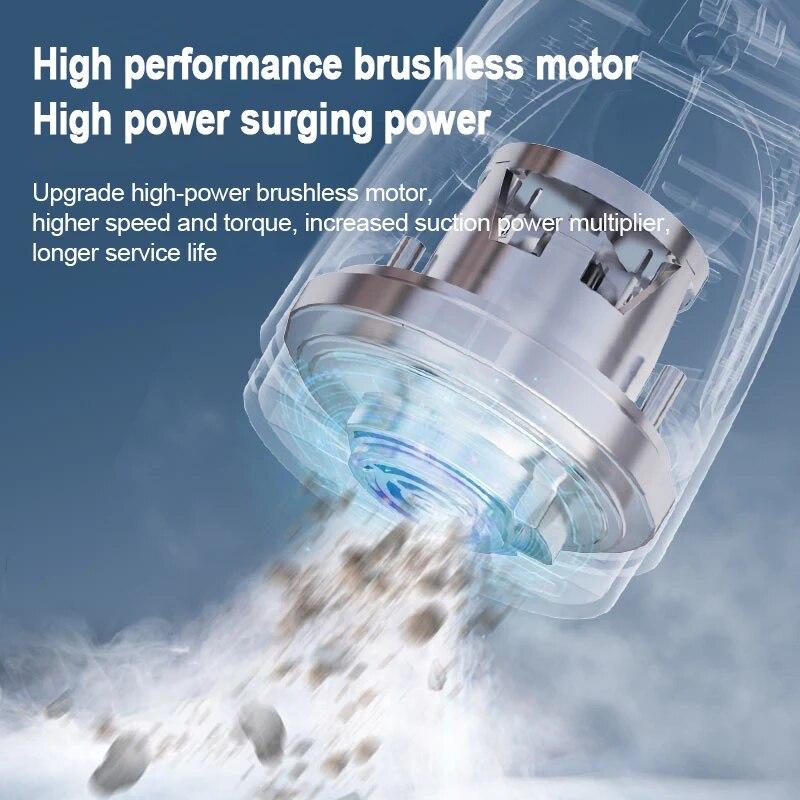 New 30000Pa Wireless Vacuum Cleaner Handheld Powerful Car Household Dual-purpose Portable Vacuum Cleaner Robot Carpet Pet Hair Cleaning