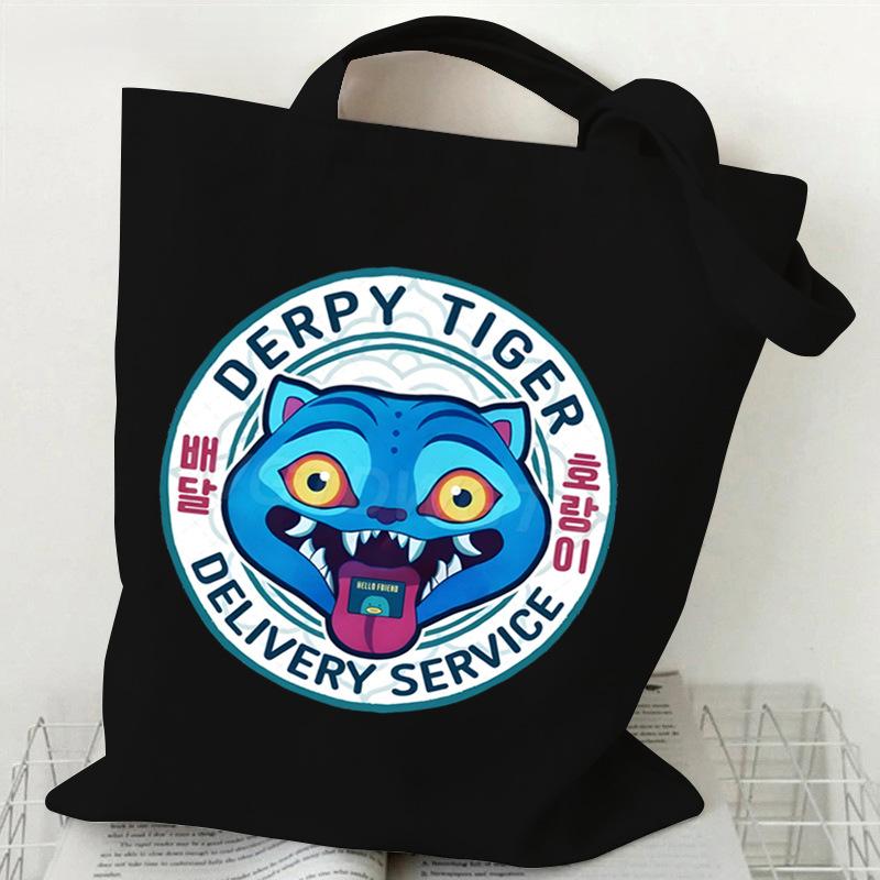 Witch Hunters Peripheral Printing Fashion Shoulder Bag Women's Large Capacity Student Portable Tote Bag Canvas Bag