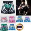 Hand Skeleton Muay Thai Kickboxing Boxing Training Print Shorts Martial Art Boxer Unisex Men Women Kid Pants Fighting Fitness Gym Sport Workout