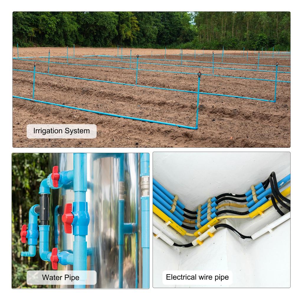 Uxcell PVC-Rohr 28,2 mm Innendurchmesser 32 mm Außendurchmesser 500 mm Hellgrau Schlagfestes Wasserrohr-Kabelrohr für Bastelarbeiten und Dekorationen