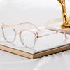 Anti Blue Light Women's Prescription Reading Glasses TR90 Ultralight Metal Frame Fashion Gradient Computer Eyeglasses