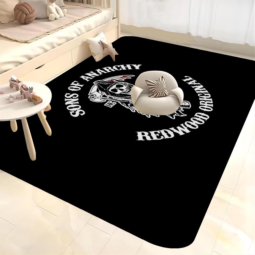 Syn anarchie Americké podložky do místnosti Protiskluzové Absorbují vodu Dlouhá pruhovaná podložka Podložka do ložnice Vítejte Rohožka