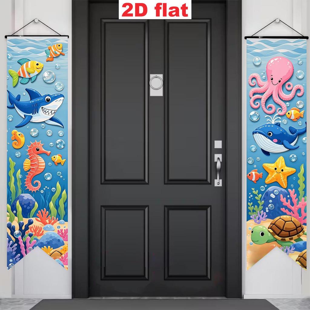 Underwater World Birthday Party Hanging Flags & Door Frame Banners
