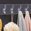 Hook Transparent Bathroom Wall Hanging Home Finishing Storage Tool Punch-free Continuous Row of Hooks Strong and Seamless Door Hanger