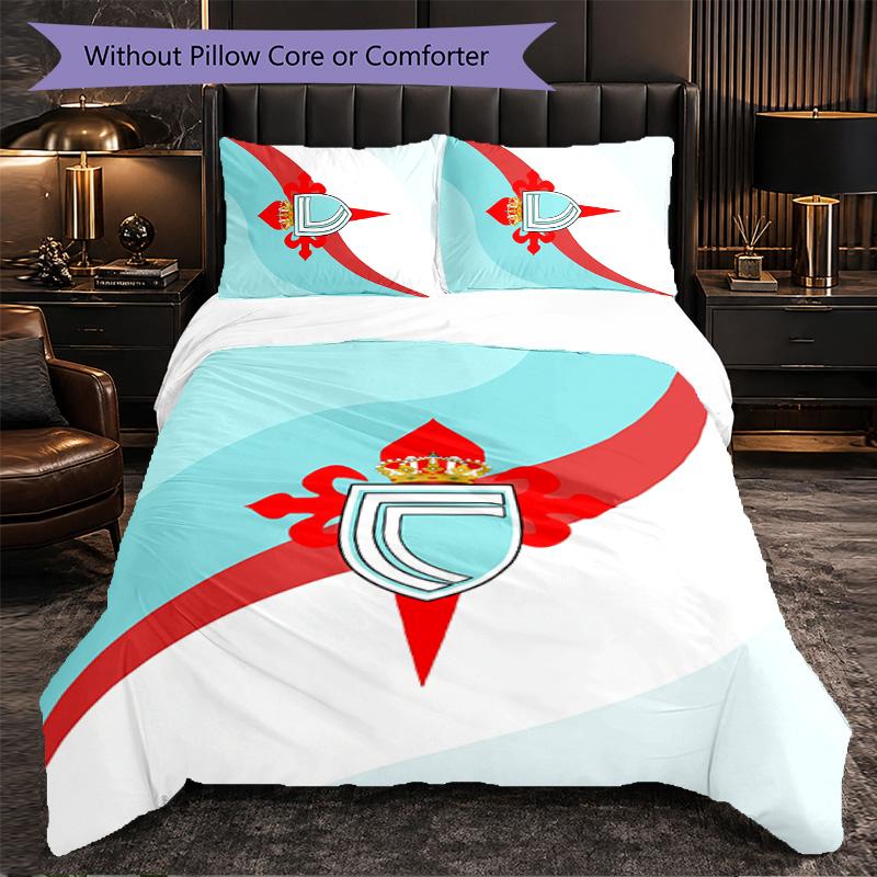Celta Vigo FC Themed Bedding 3Pcs Duvet Cover Set Decorative Bed Linen For Teen Room Home Decoration