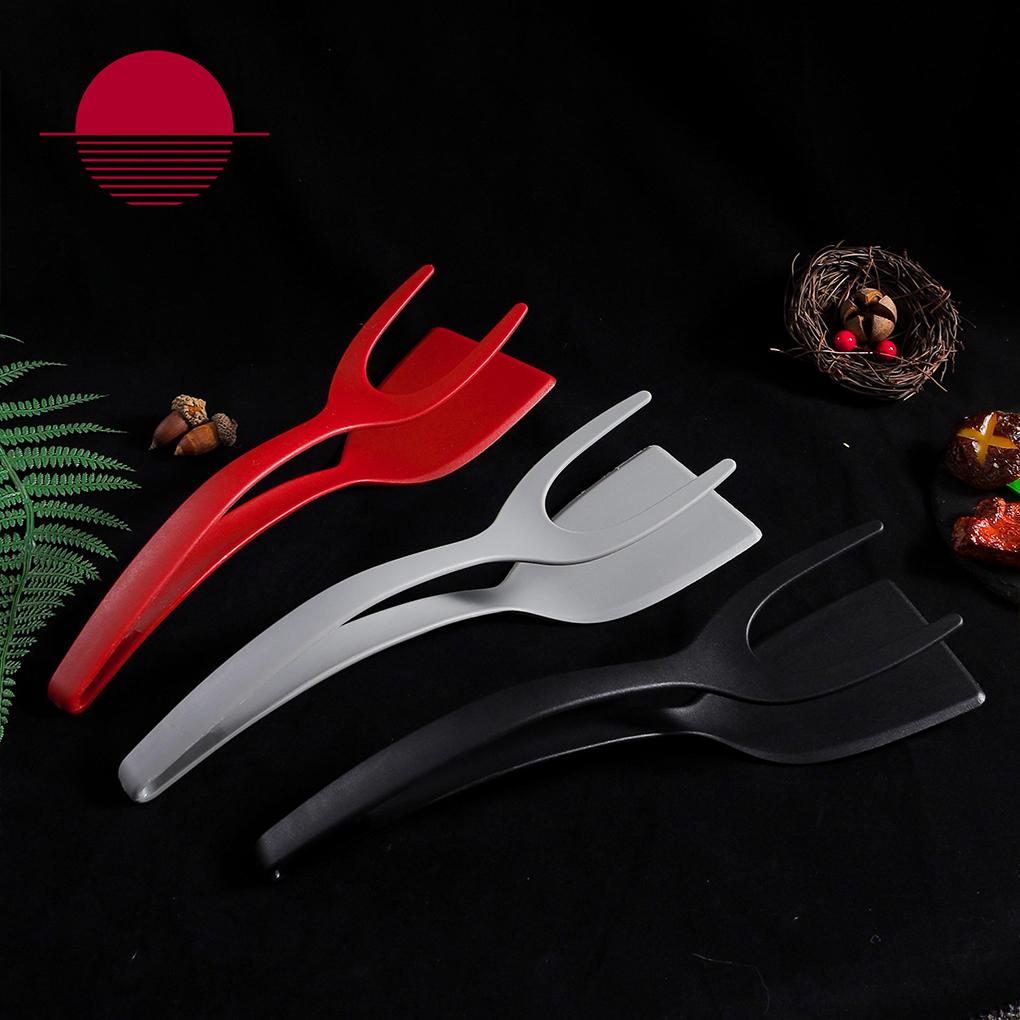 Multi-functional Cooking Tool Fried Egg Tongs For Easy Flipping 2 In 1 Spatula Tongs