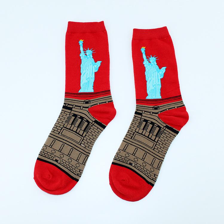 

Женские носки Смешные Милые Мультяшные Фрукты Авокадо Яйцо Масляная Живопись Ван Гог Полоски Счастливые Японский Харадзюку скейтборд Носки One Size