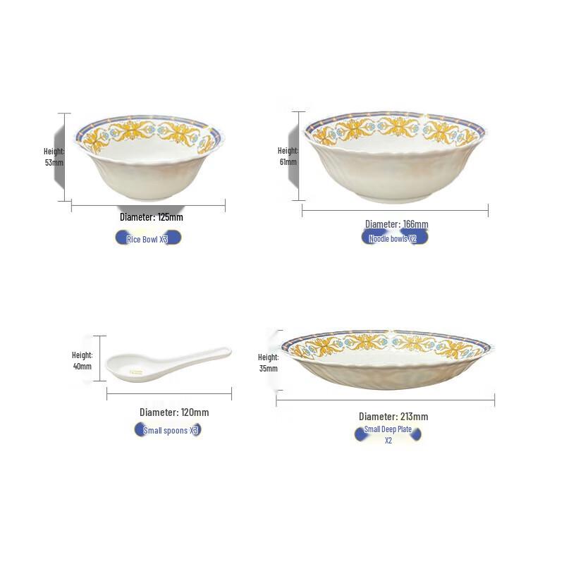 VISIONS Corning Madame de Pompadour 10-delers servisesett