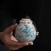Japanese Cherry Blossom Ceramic Teapot Teacups Creative Ice Gray Glaze Teapot Household Kung Fu Tea Set Tea Storage Jar