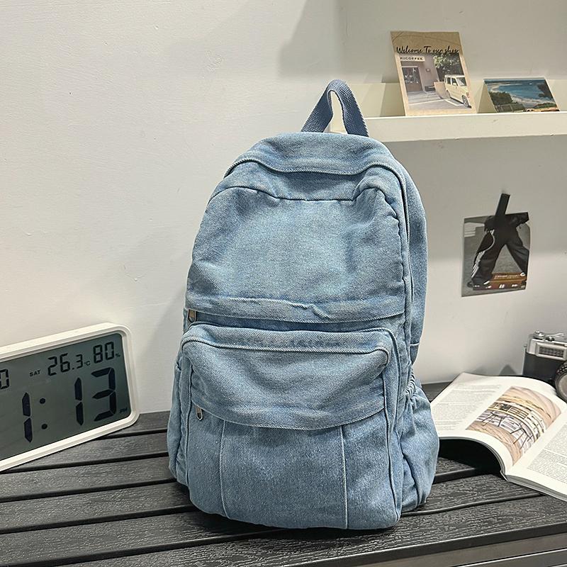 Denim Backpack Student Schoolbag Women's Travel Backpack