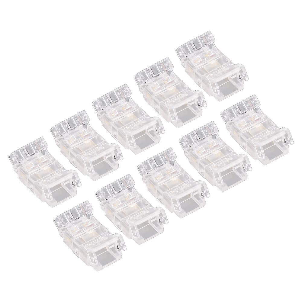 10pcs 8mm COB LED Strip Connector Transparent Strip To Wire Connector  For School