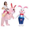 Rabbit Bunny Inflatable Costume Adult Kid Halloween Easter Party Performances
