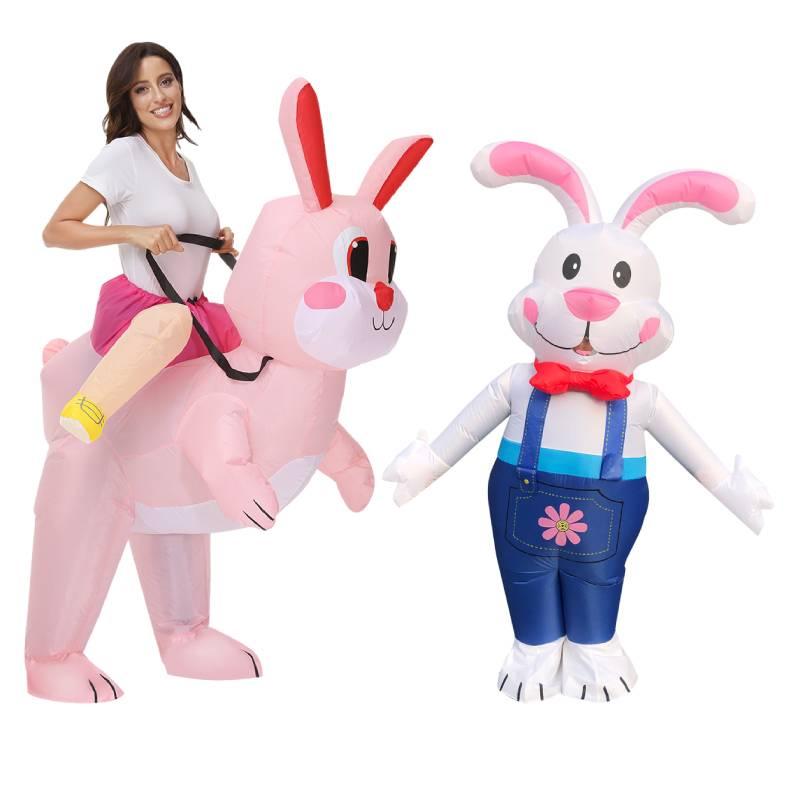 Easter Inflatable Rabbit Costume For Creative Halloween Stage Performance And Funny Cosplay Adult Size