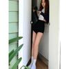 High-waisted Women's Shorts 2026 New Style Black Suit Pants Slimming Sports Outerwear Summer Hot Pants