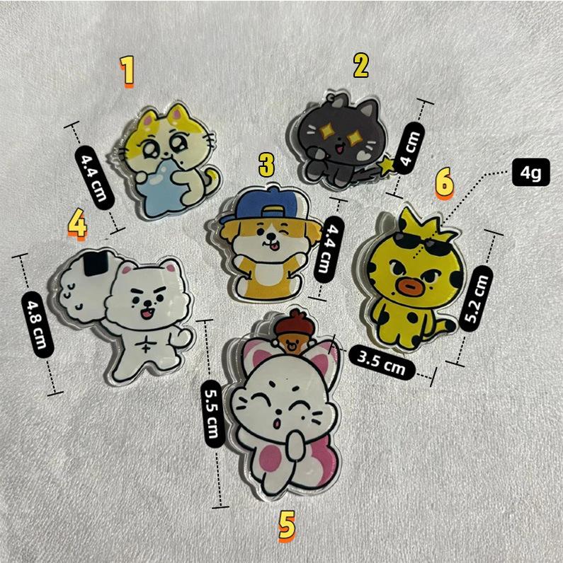 1pz ENHYPEN ENCHIN Carino Spilla Distintivo Acrilica Personaggio Intero Jungwon Jay Jake Sunghoon Sunoo Ni-ki Cartone Animato Distintivo Azione Decorazione Borsa Regalo per Fan